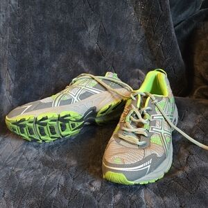 Asics Gray and Neon Green Athletic Shoes NEW